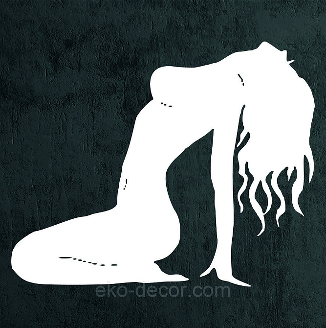 Декоративное настенное Панно «Силуэт женщины», Декор на стену 70*40 см, Белый Киев - изображение 7