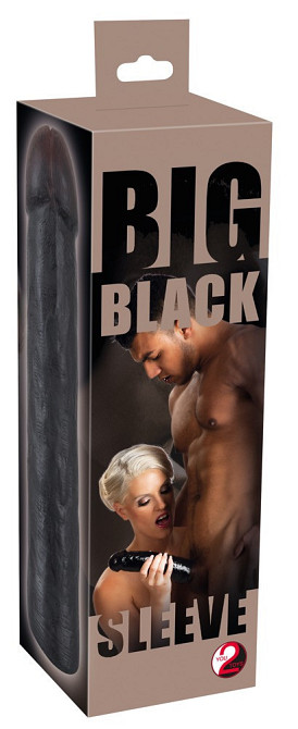 Насадка на член - Big Black Sleeve Sex Aura Київ - фото 5