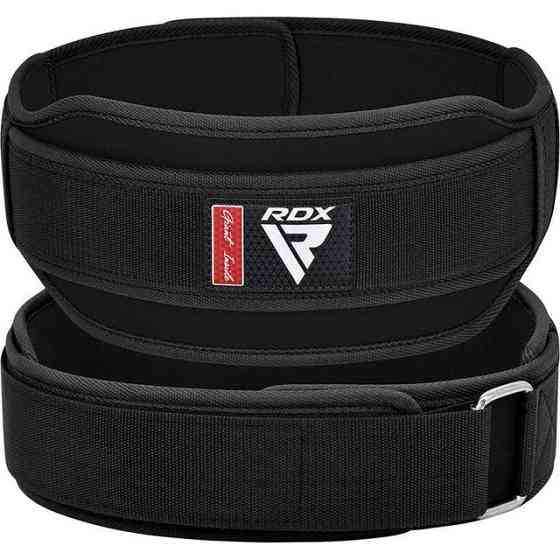 Пояс для важкої атлетики RDX RX5 Double Belt неопреновий Black M Луцк
