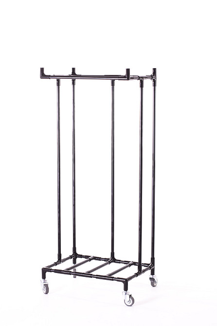 Металева стійка - тримач (контейнер) для сміттєвих пакетів для сухого та об'ємного сміття на колесах Бориспіль - фото 1