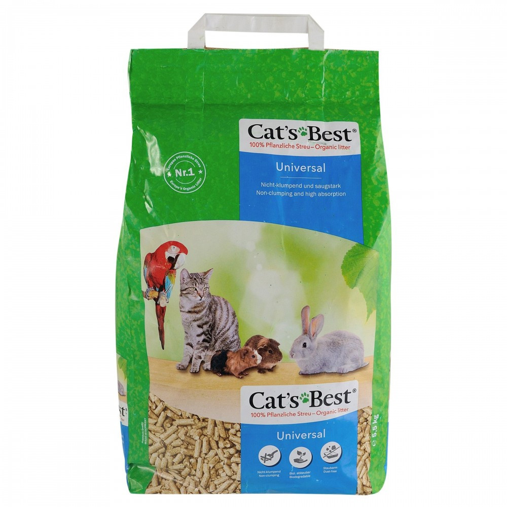 Наполнитель Cat’s Best Universal для домашних животных, деревянный, 10 л/5.5 кг Винница - изображение 1