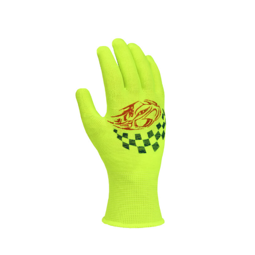 Рукавички 4110 трикотаж з малюнком ПВХ клас 13 салатовий/чорний ДКГ Житомир