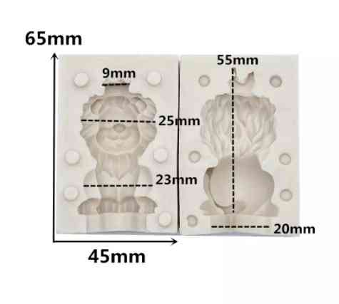 Молд силиконовый Лев 65 на 45 мм серый Киев