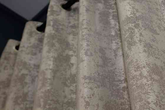 Комплект штор на люверсах VR-Textil Жаккард Sultan YL № 1206ш Серо-бежевый 150х250 см 2 шт (37-0076) Киев