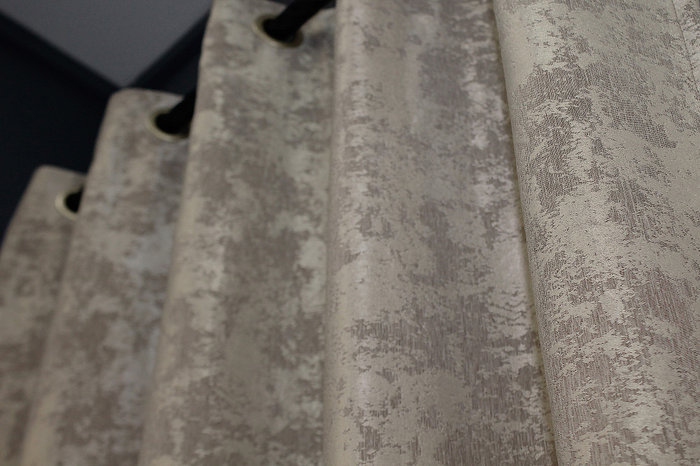 Комплект штор на люверсах VR-Textil Жаккард Sultan YL № 1206ш Серо-бежевый 150х250 см 2 шт (37-0076) Киев - изображение 6