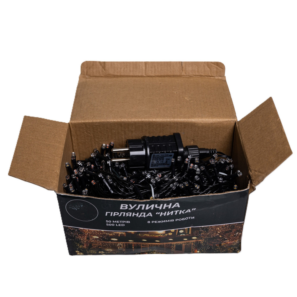 Гірлянда Різдвяна фея вулична 50 (м) 500 LED чорний провід Мультиколір CF500L50MBML Коломыя - изображение 4
