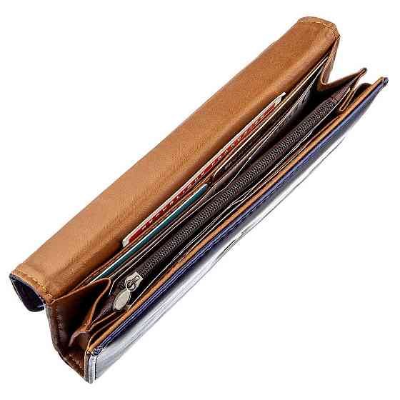 Кошелек женский конверт из гладкой экокожи KIVI 19068 Синий Киев