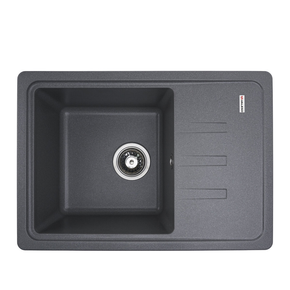 VALESO Гранітна мийка для кухні VALESO LIANA 6243 матова Сірий мусон Коломия - фото 5