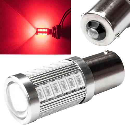LED 1156 BA15S P21W лампа в автомобіль, 33 SMD 5630, червоний Вінниця