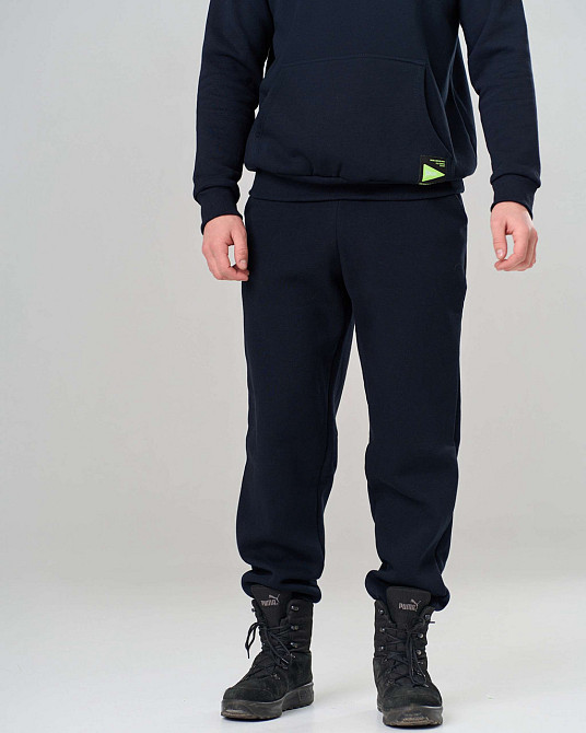 Чоловічий теплий костюм зі штанами синій — Байка — однотонний Tom John 93401 Київ - фото 3