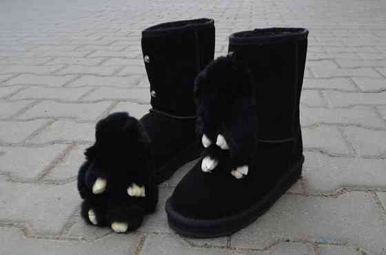 Violeta Угги жіночі Violeta чорні замша натуральна з кроликом 36-39 (1720) Коломыя