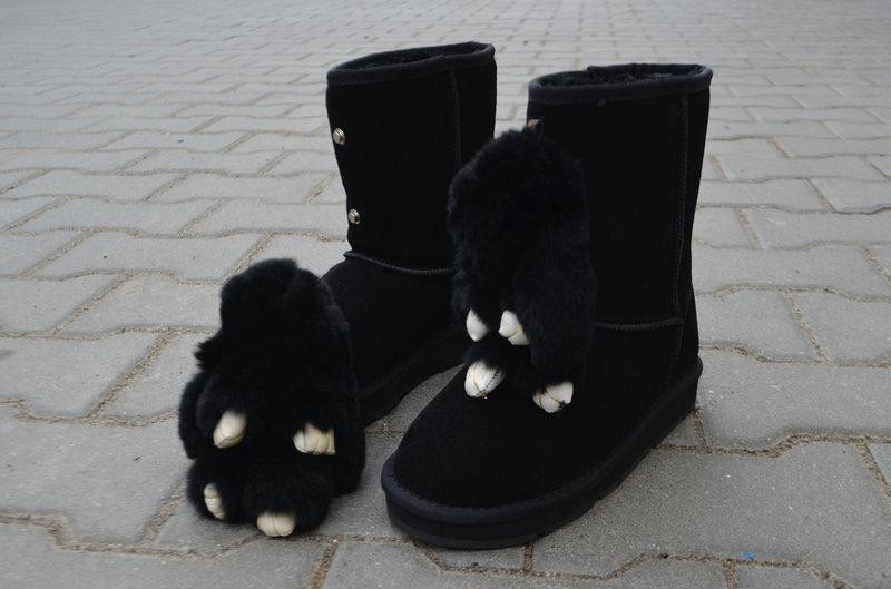 Violeta Угги жіночі Violeta чорні замша натуральна з кроликом 36-39 (1720) Коломыя - изображение 4