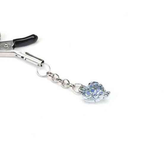Затискачі для сосків Liebe Seele Glow-in-dark Nipple Clamps Blue Sex Aura Київ