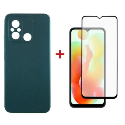 Чохол до мобільного телефона Dengos Kit for Xiaomi Redmi 12C case + glass (Green) (DG-KM-53) Вінниця - фото 1