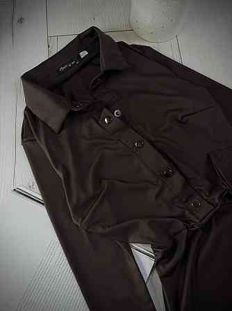 Женский стильный повседневный эластичный комбинезон из качественного плотного микродайвинга Шоколад, 42/44 Одесса