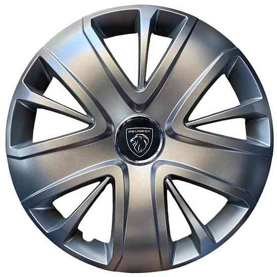 Автомобільні модельні ковпаки R15 Peugeot NEW 341 4шт, SJS, сріблясті Вінниця