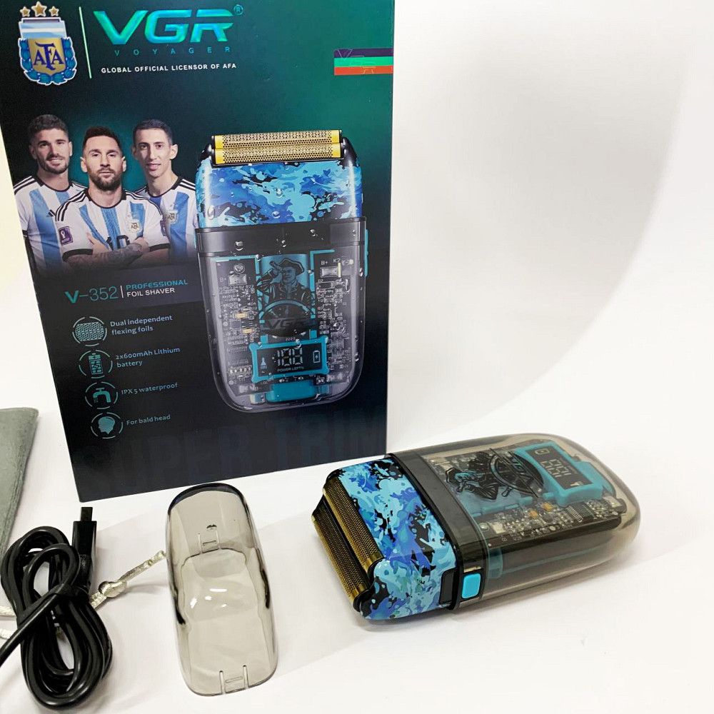 Портативна чоловіча професійна бритва VGR, Електричне бездротове гоління, Бритва професійна для гоління WJ-52 Львів - фото 17