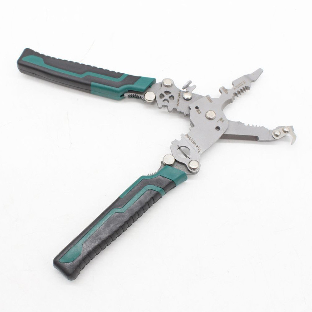 Багатофункціональні кліщі для зняття ізоляції 18в1 / Складні кліщі для зачищення та обтиску проводів Київ - фото 9