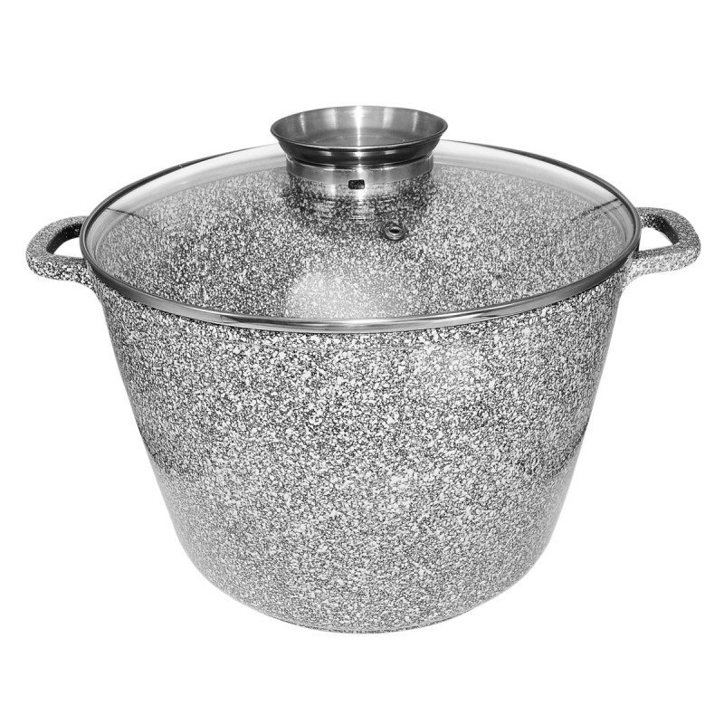 Казан алюминиевый круглый UNIQUE UN-5220 10 л, 28×20 см, с гранитным покрытием и крышкой Одесса - изображение 2