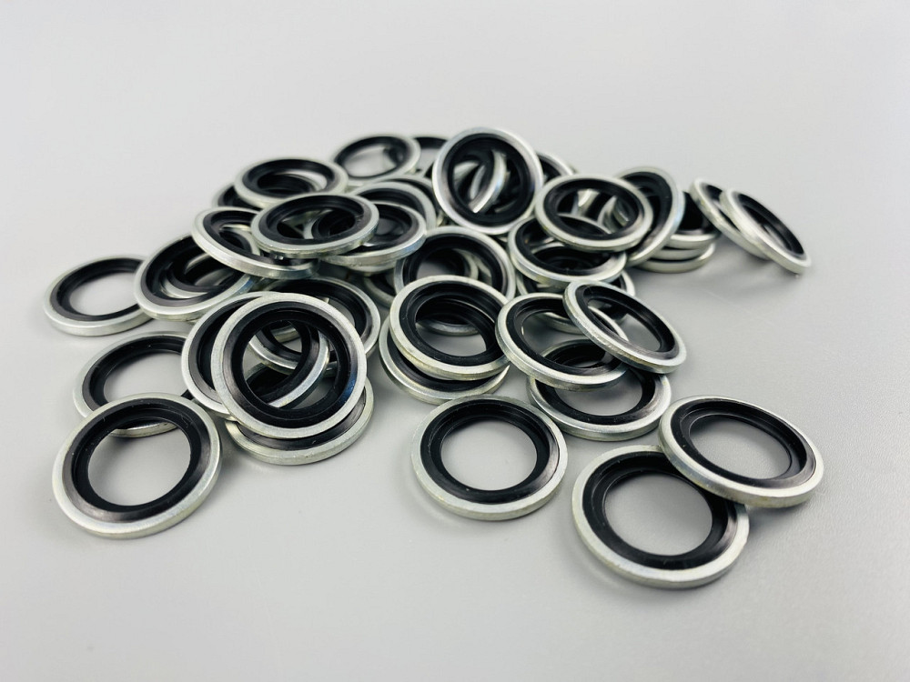 Шайба з гумовим кільцем NBR всередині (розмір 3/4), для гідравліки, олії, води, повітря. Мукачево - фото 3