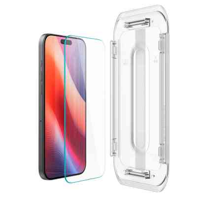 Стекло защитное Spigen iPhone 16 Pro Glas.tR EZ Fit (2 Pack) (AGL07928) Винница