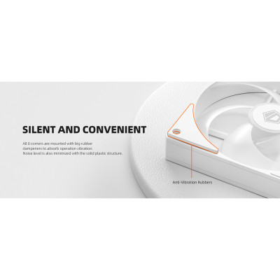 Кулер для корпуса ID-Cooling AS-120-ARGB-W TRIO Винница - изображение 7