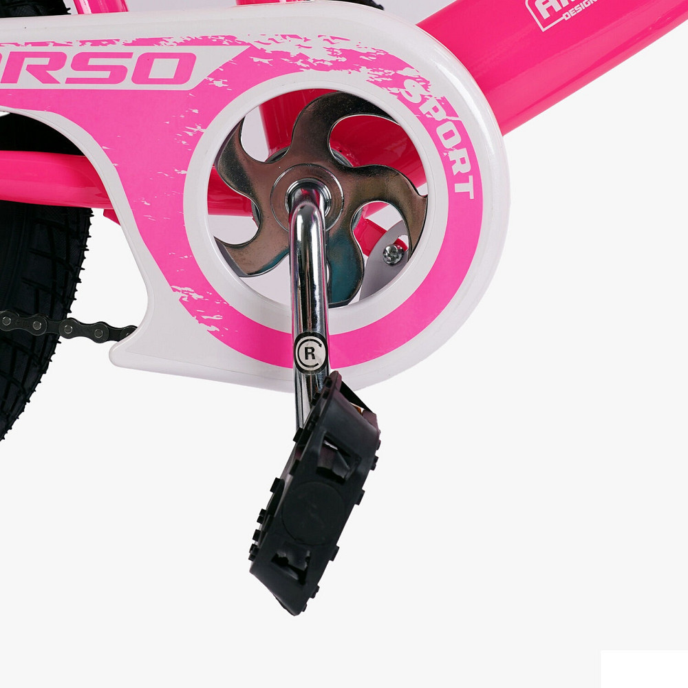 Велосипед 2-х колісний CORSO MAXIS 16 дюймів ручне гальмо кошик сидіння з ручкою додаткові колеса Рожевий (CL-16113) Чернігів - фото 3