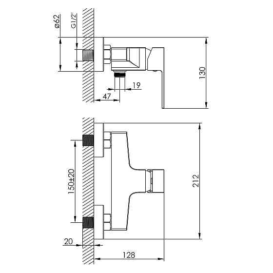 Смеситель для душа Imprese VIOLIK хром f03310801AA Киев