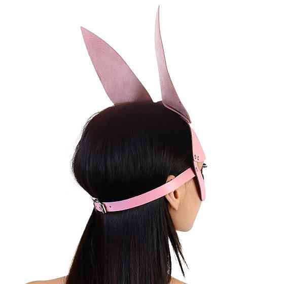Шкіряна маска Зайчика Art of Sex - Bunny mask, колір Рожевий Sex Aura Київ