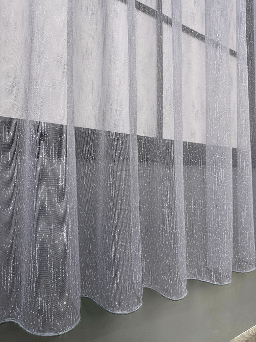 Тюль VR-Textil 1986т Лен Дождик серый 300х170 см (42-1367) Киев - изображение 6