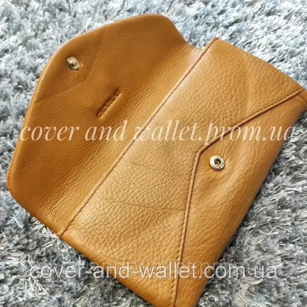 Стильный кожаный женский кошелек коричневого цвета Guxilai Киев - изображение 2