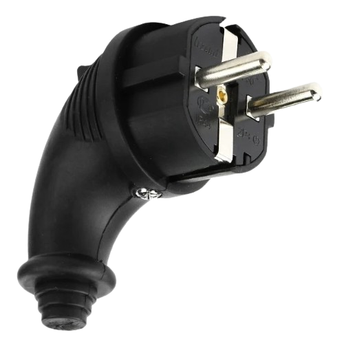 Вилка кутова 2Р+РЕ 16А каучук Лезард Житомир - изображение 1