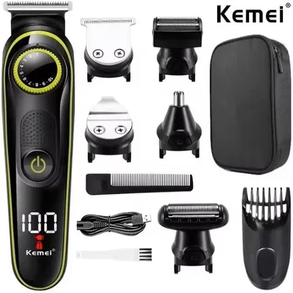 Машинка для стрижки волосся Kemei KM-696 з 6 насадками та регульованою довжиною стрижки. Одеса - фото 7