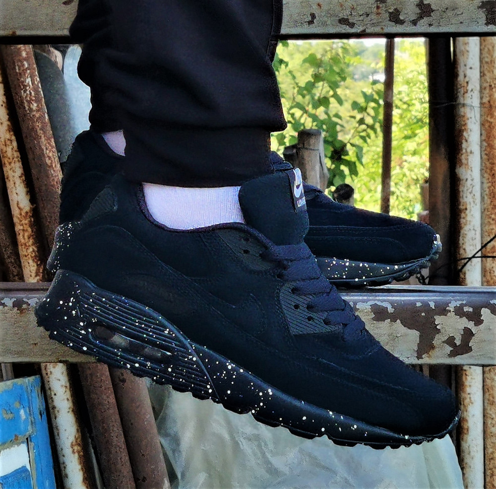 Чоловічі Кросівки Nike Air Max 90 Замшеві Сині Найк Шкіряні (розміри: 45) Дніпро - фото 8