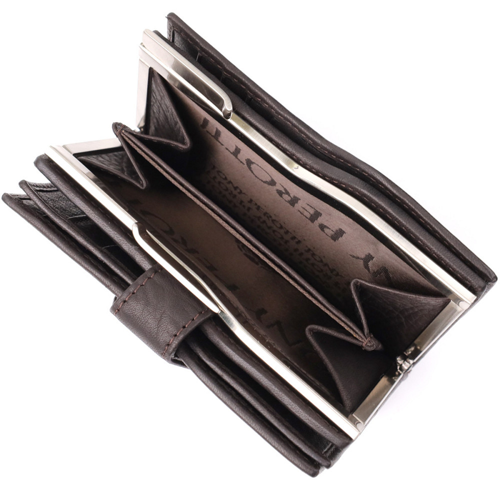 Місткий жіночий вертикальний гаманець з натуральної шкіри Tony Perotti 20841_1 (2656 moro) Коричневий Київ - фото 9