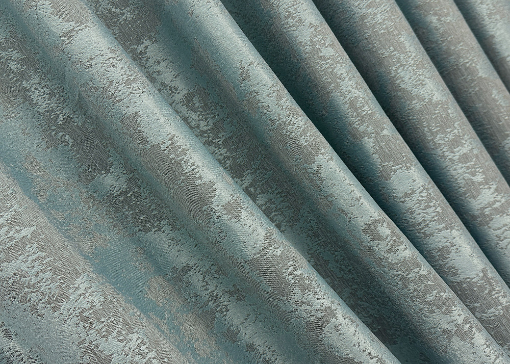 Комплект штор VR-Textil Жаккард Мрамор 150х270 2шт и Тюль 400х270 1148ш-1400т Бирюзово-серый с белым 71-118/3 Киев - изображение 5