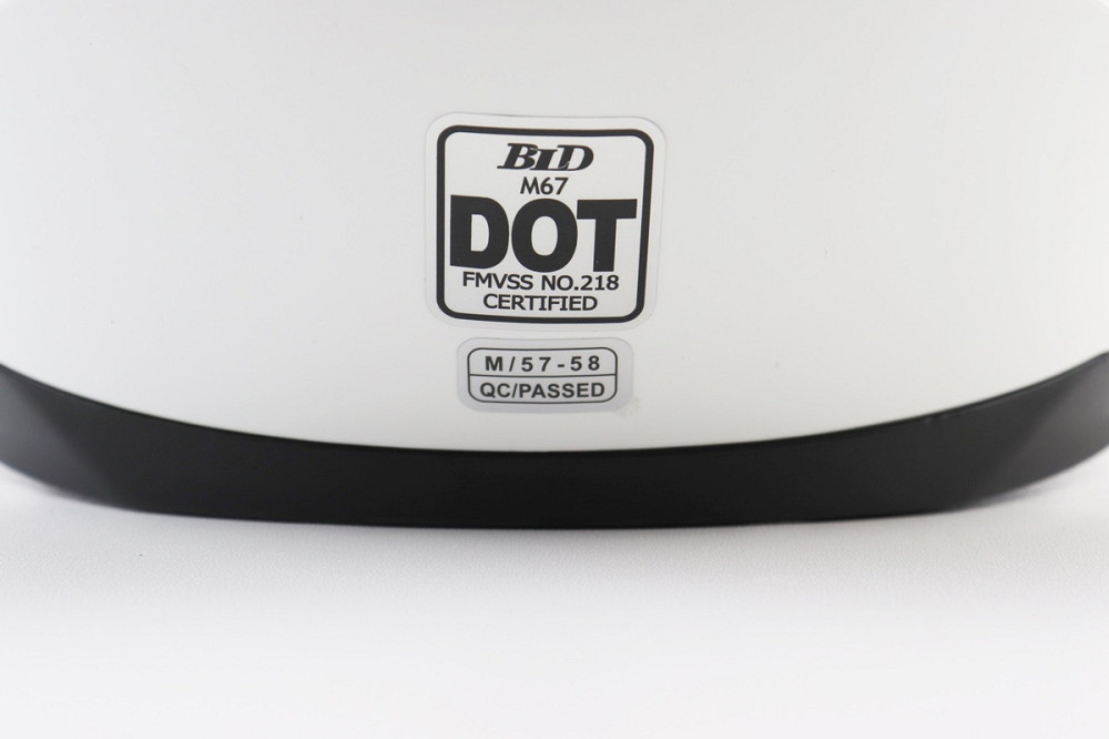 Шолом інтеграл, закритий (сертифікація DOT)+відкидні окуляри BLD-M67 М (57-58см), БІЛИЙ глянець Киев - изображение 9