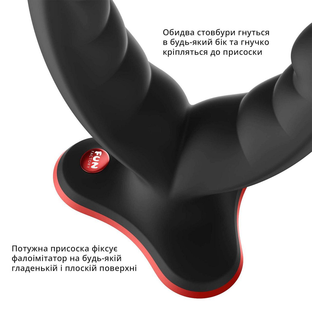 Подвійний фалоімітатор Fun Factory RYDE black (м'яте паковання!!!) Sex Aura Київ - фото 5