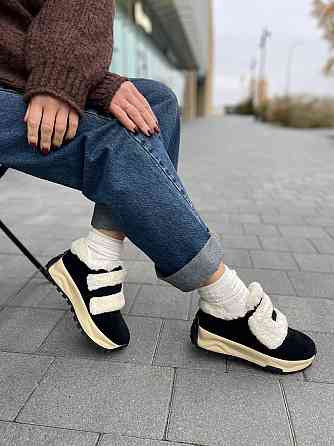 Lilin Кроссовки женские LILIN черные натуральная кожа зима (5686) Коломыя