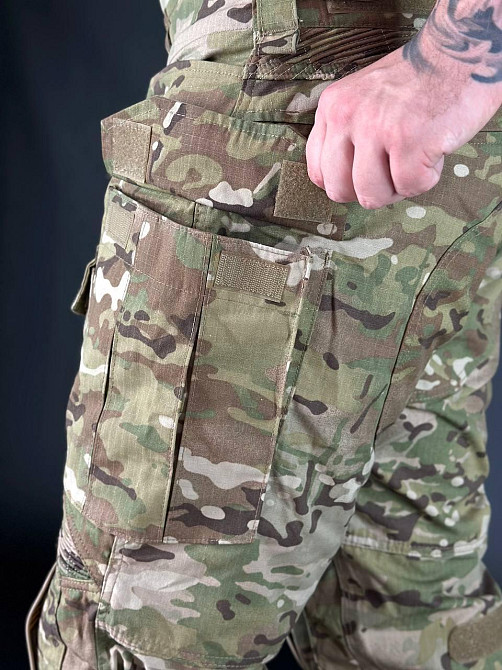 Тактичні чоловічі штурмові штани мультикам з наколінниками , демісезонні військові штани Львів - фото 10