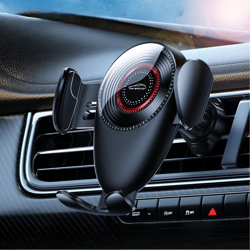 Держатель для телефона,автомобильный ,с механической фиксацией смартфона, на дефлектор в машину,черный Каменец-Подольский - изображение 1