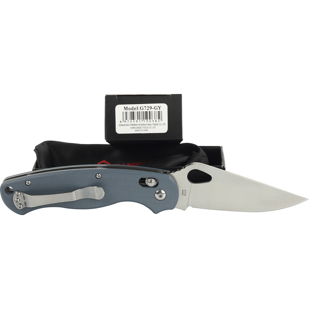 Нож складной Ganzo G729-GY серый Ровно - изображение 8