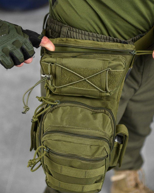 Тактична Сумка поясна на ногу roulette oliva Одеса - фото 5