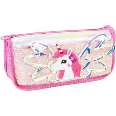 Пенал Cool For School з блискітками 2 відділення рожевий (CF87064) Вінниця