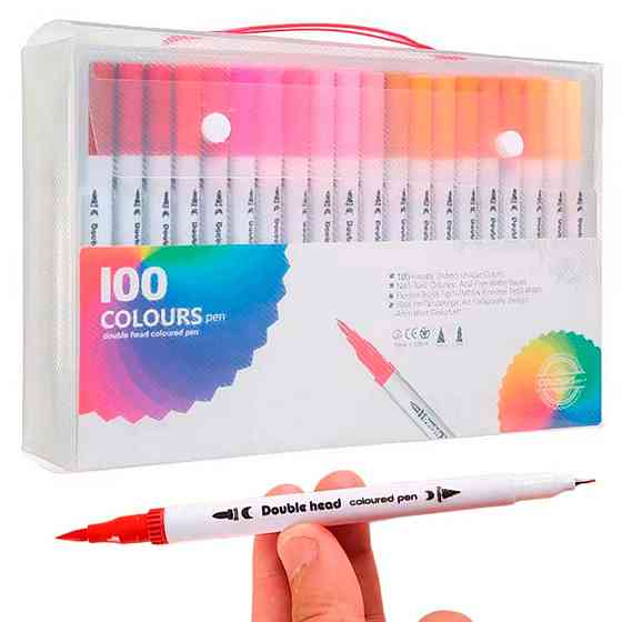 Набор двусторонних маркеров на водной основе 100шт Киев