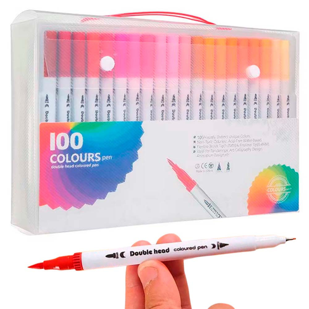 Набор двусторонних маркеров на водной основе 100шт Киев - изображение 1