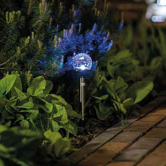 Садовий ліхтар на сонячні батареї "Шар" 25 см,1 шт.,RGB SBR Київ
