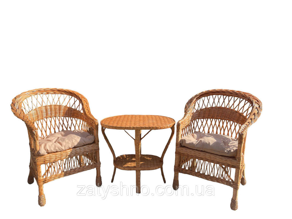 Меблі плетені з овальним столом Київ - фото 3