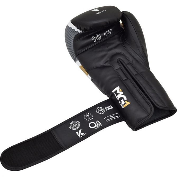 Боксерські рукавички RDX Rex Leather Black 14 ун. Каменское - изображение 7