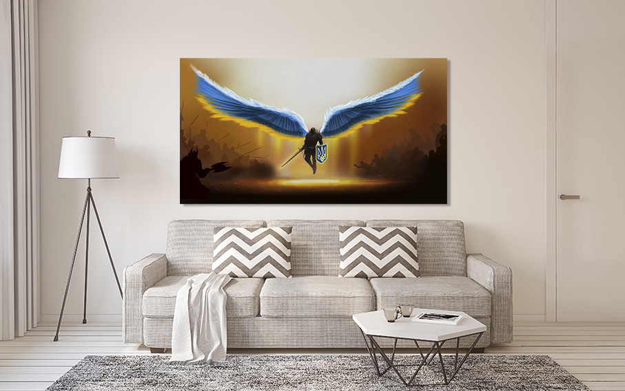 Картина полотно у вітальню / спальню  Янголи України   MLP_341 ( 60х30см ) 80x120 см Київ - фото 2